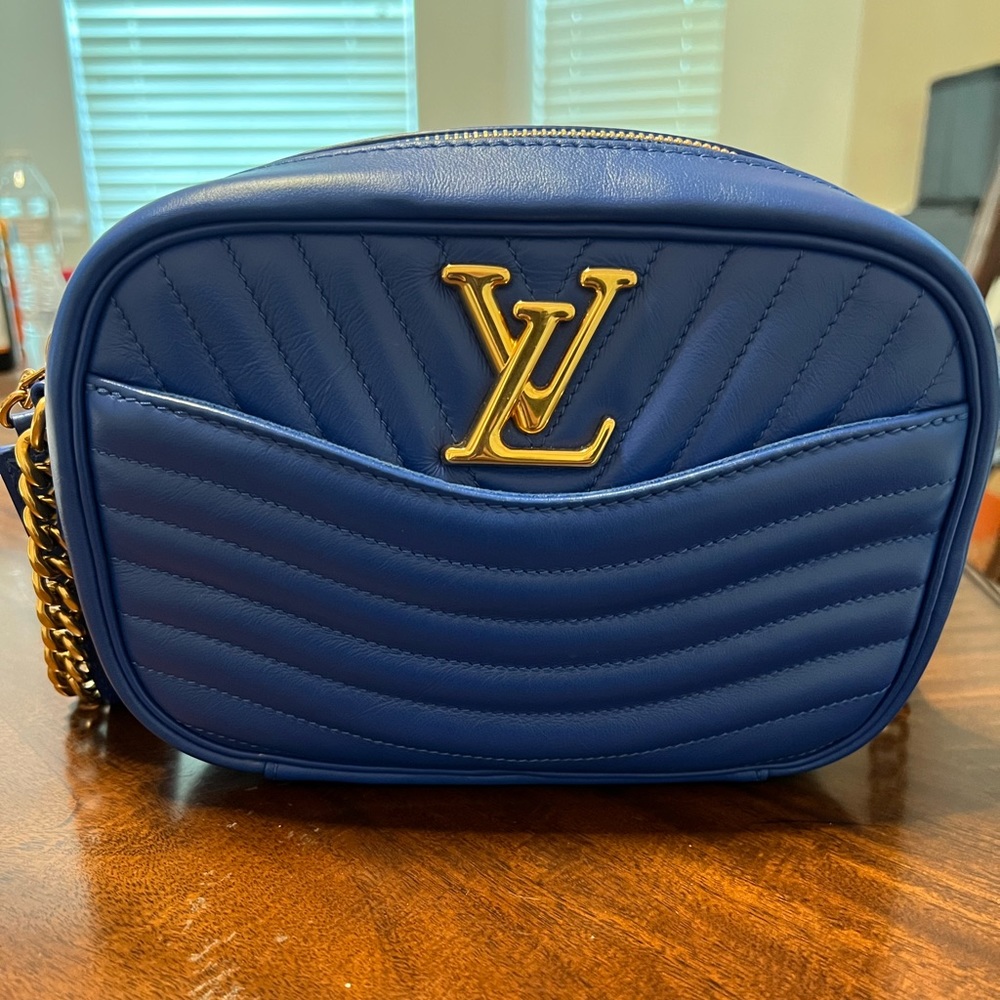 Louis Vuitton Camera Bag New Wave Blue in excellent condition.